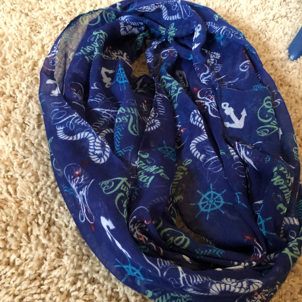 Nautical infinity scarf.